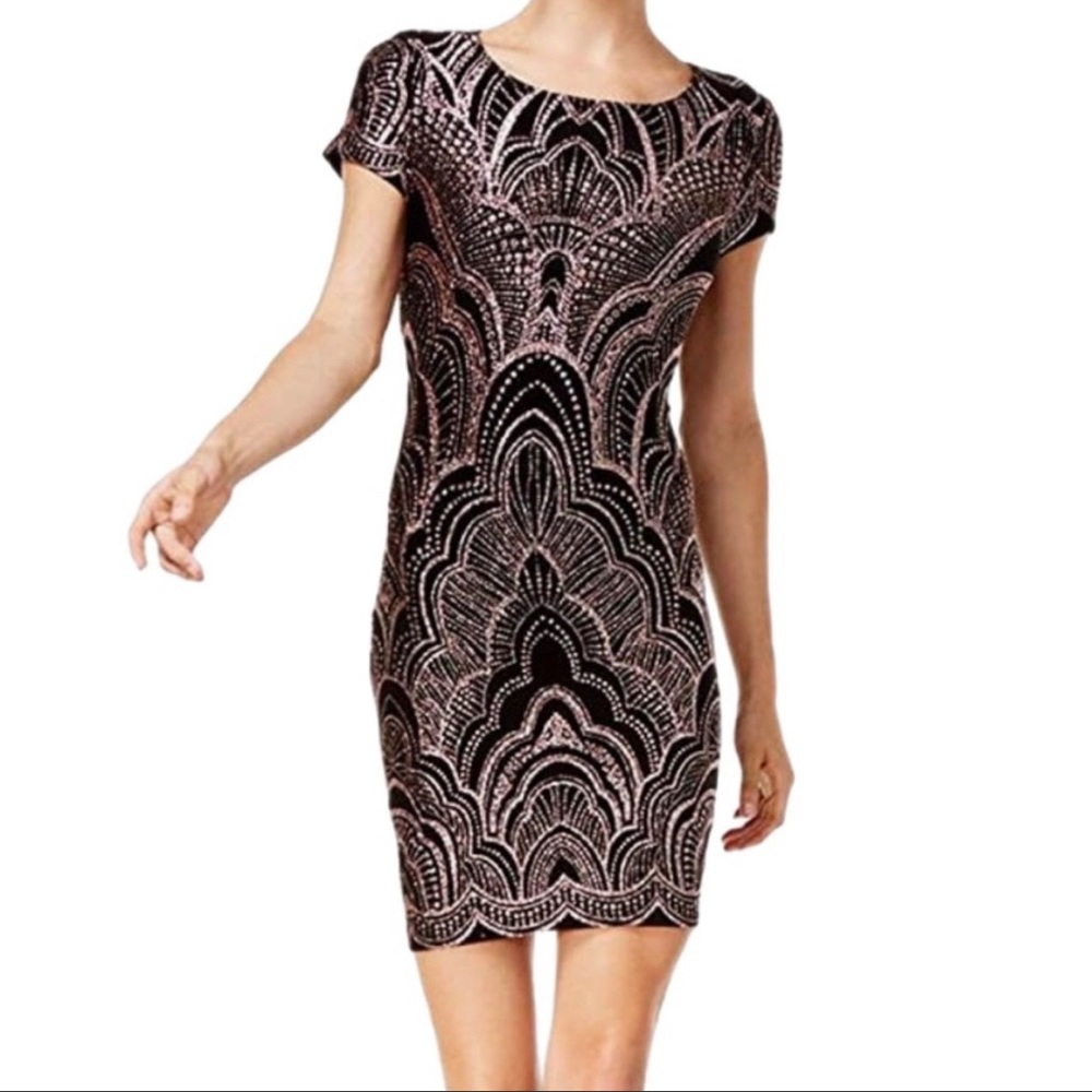 Jump Apparel Black Glitter Dress